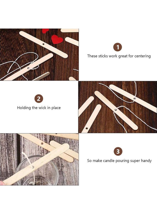 100-Piece Candle Wick Holder Set Beige/Brown One Size - Image 3