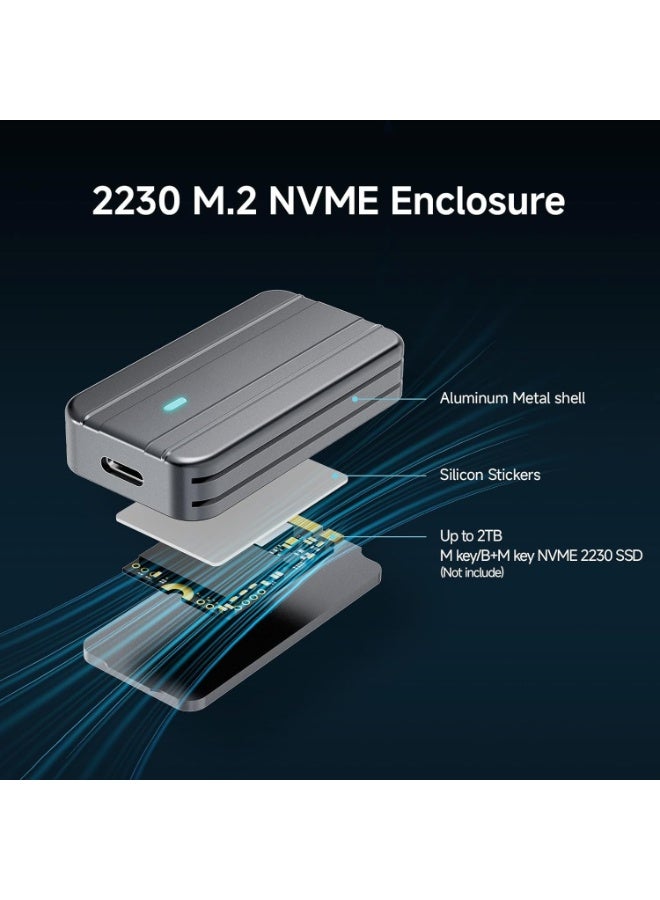 External SSD Enclosure – Fast Transfer with USB 3.2 – Compatible with NVMe M.2 2230 Drives – Easy and Practical Use - Image 3