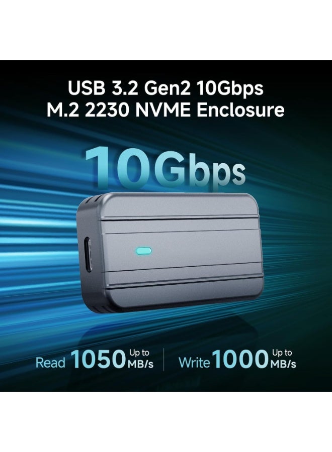 External SSD Enclosure – Fast Transfer with USB 3.2 – Compatible with NVMe M.2 2230 Drives – Easy and Practical Use - Image 2