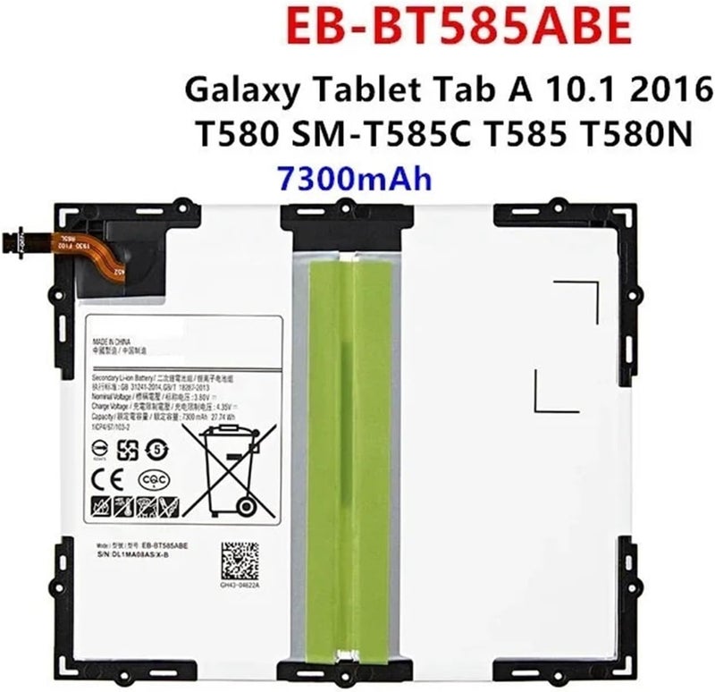 بطارية EB-BT585ABE سعة 7300 مللي أمبير ساعة للجهاز اللوحي Tab A 10.1، طرازات 2016 T580، SM-T585C، T585، T580N - Image 2
