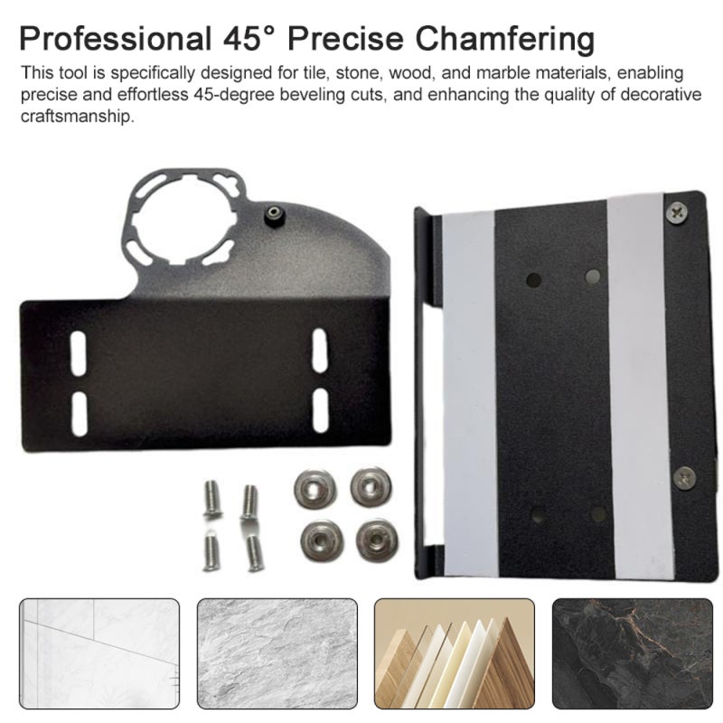 Angle Grinder Chamfering Bracket: 45° Precise Chamfering, Safety Clamping System, High Compatibility for 100mm Angle Grinders with 45mm Max Spindle Diameter - Portable Carbon Steel Build for Home Impr - Image 2