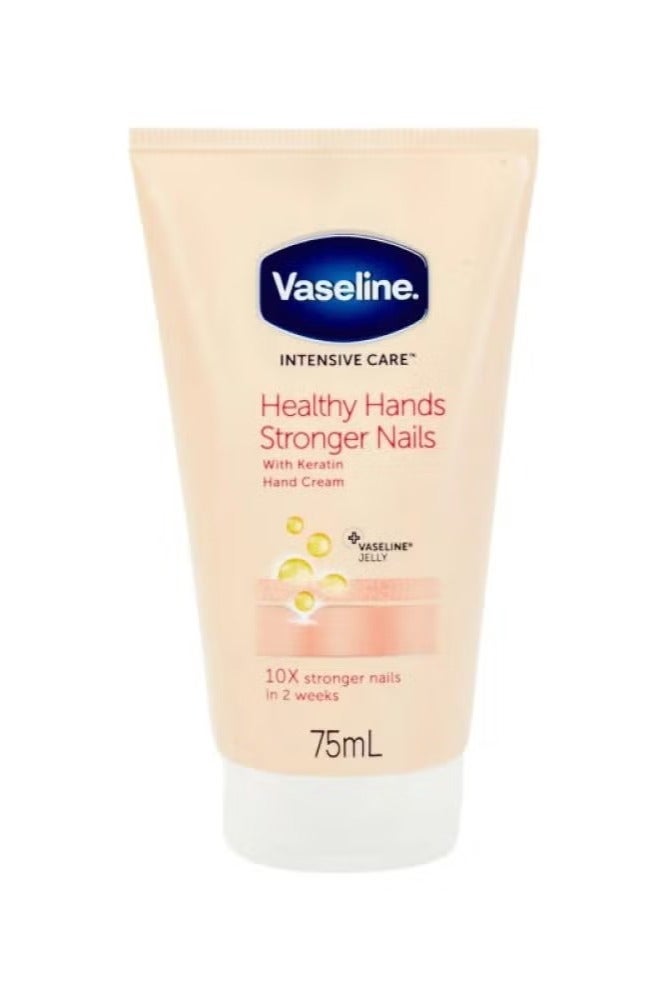 Vaseline Intensive Care Healthy Hands Stronger Nails With Keratin Hand Cream, 75ml 