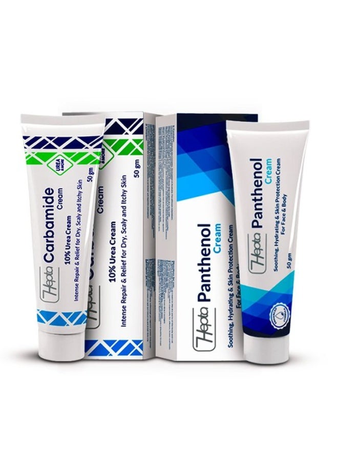 hepta Moisture Set - Soothing Panthenol Cream 50gm + Carbamide Cream 50gm - Image 2