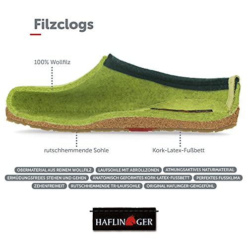 HAFLINGER Unisex GZL Leather Trimmed Wool Clogs, Black, 39EU - Image 5