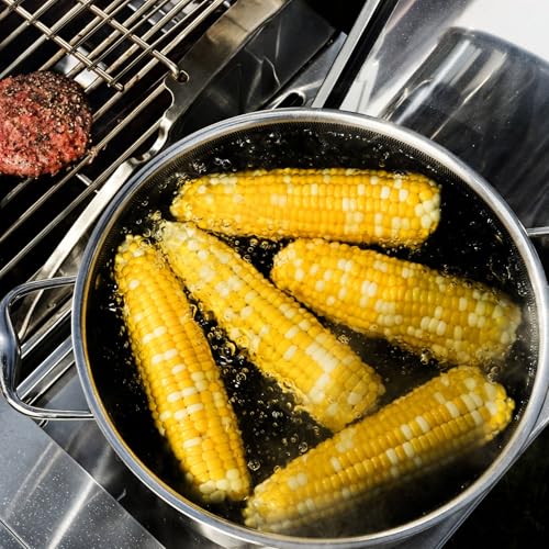 HexClad Hybrid Nonstick 10-Quart Stockpot with Tempered Glass Lid, Stay-Cool Handles, Dishwasher-Friendly, Oven-Safe Up to 900°F, Induction Ready, Compatible with All Cooktops - Image 2