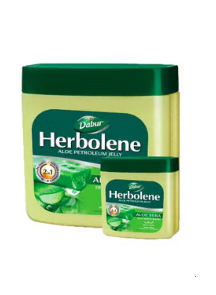Dabur Herbolene Aloe Petroleum Jelly For Dry And Rough Skin Pack of 2 425+115ml - Image 2