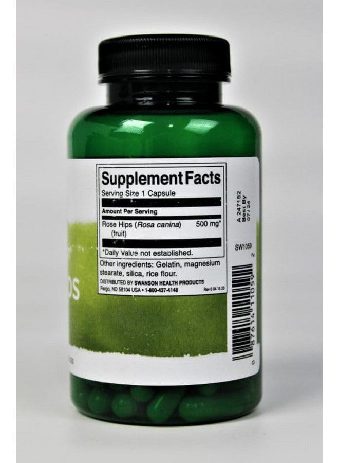 Swanson Rose HIPS - Herbal Supplement Promoting Immune System Health & Healthy Weight Support - (120 Capsules, 500mg Each) (2 Pack) - Image 5