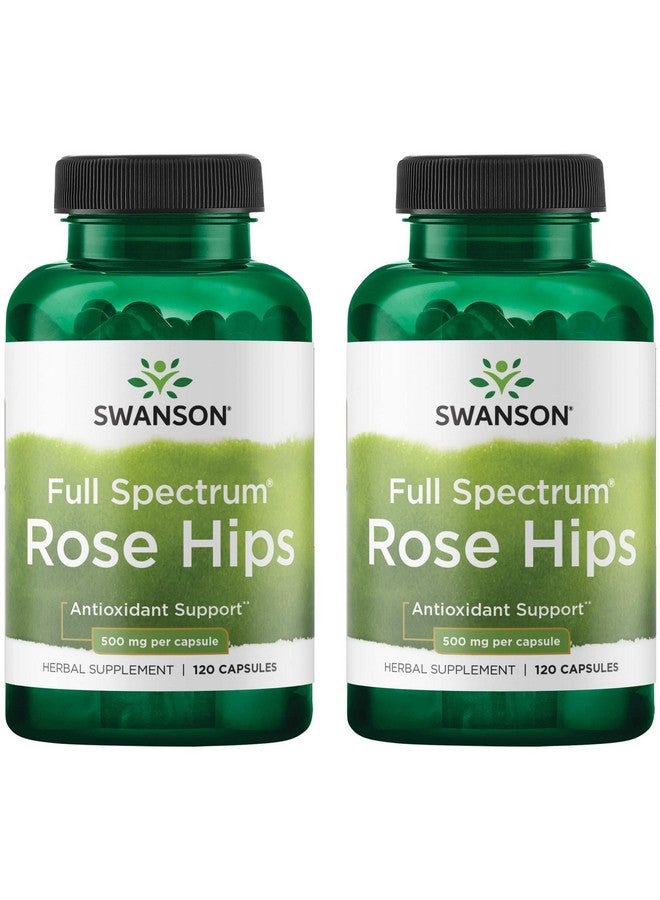 Swanson Rose HIPS - Herbal Supplement Promoting Immune System Health & Healthy Weight Support - (120 Capsules, 500mg Each) (2 Pack) - Image 1