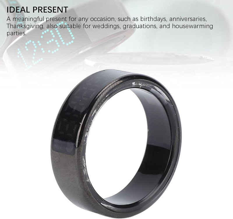 Yunseity Smart Health Ring, IP68 Fitness Tracker Ring, Sleep Tracking Stainless Steel Wearable Fitness Tracker with Screen, for Men Women (9) - Image 4