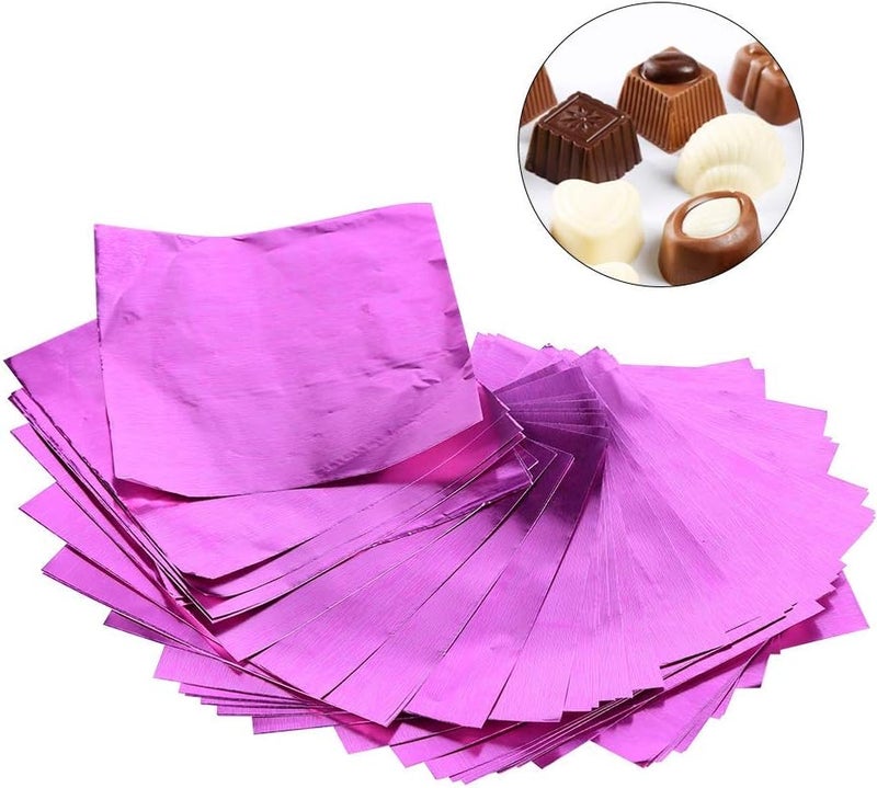 klarako Foil Wrappers,100 Pcs Aluminium Foil Candy Wrappers, Diy Package Candy Paper For Chocolate Packaging Candy Bath Bombs 3 × 3 Inch(5#) - Image 3