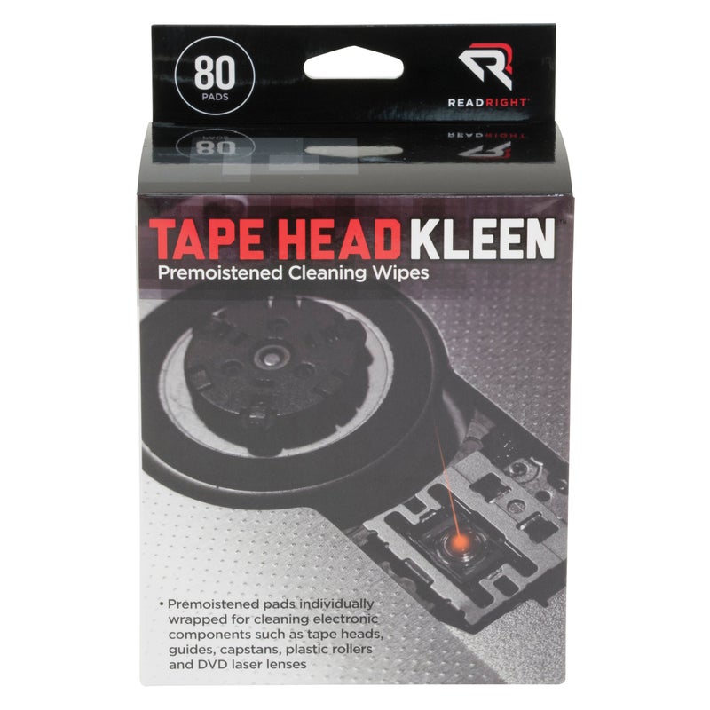 Read Right وسادات تنظيف رأس الشريط Read Right Tape Head Kleen، 80 وسادة لكل صندوق (RR1301) - Image 1