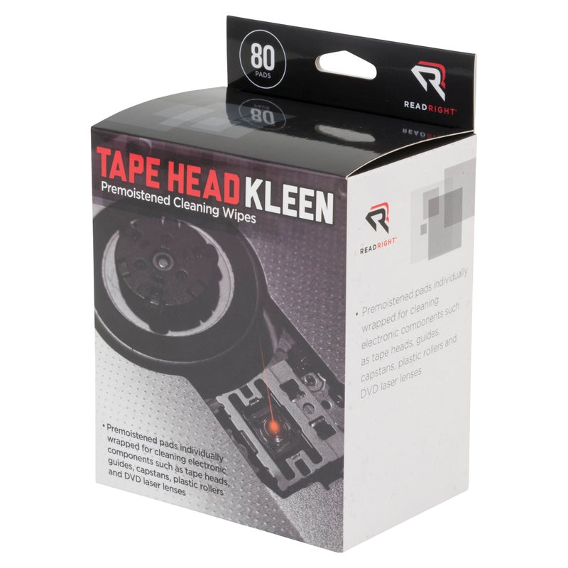 Read Right وسادات تنظيف رأس الشريط Read Right Tape Head Kleen، 80 وسادة لكل صندوق (RR1301) - Image 2