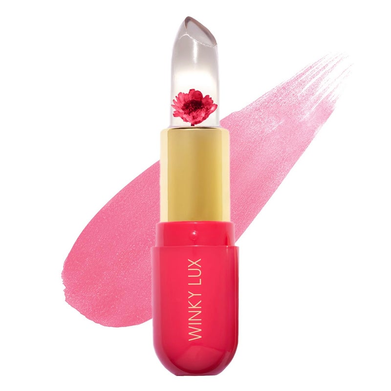 Winky Lux Winky Lux Flower Balm pH Lip Balm Color Changing Lipstick and Tinted Lip Balm Stain Vegan  Cruelty Free Hydrate  Plump Sheer Pink Lipstick Pink Flower