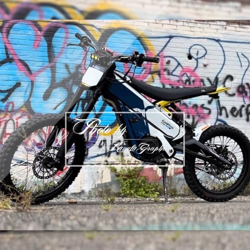 Kungfu Graphics Decal Kit for Talaria Dirt Bike X3 XXX (with Front Number Plate Graphic) Blue White Yellow, TLX3MX523N001-KR - Image 2