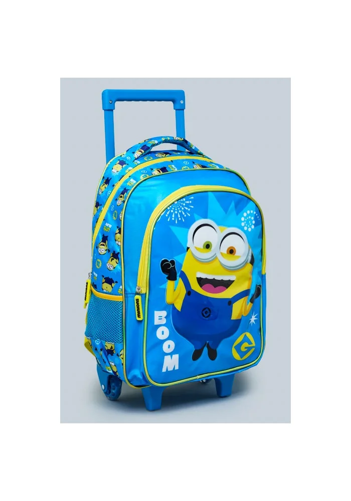 R&b 5 Pack Minions Print Trolley Backpack Set - 16"