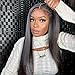 ISEE HAIR HD Lace Front Wig Wear & Go Glueless Lace Wig Brazilian Straight Lace Wigs For Women No Glue 5x7 Lace Pre Cut Wig Human Hair Wigs Transparent Lace Closure Wigs 180% Density 26 Inch - Image 2