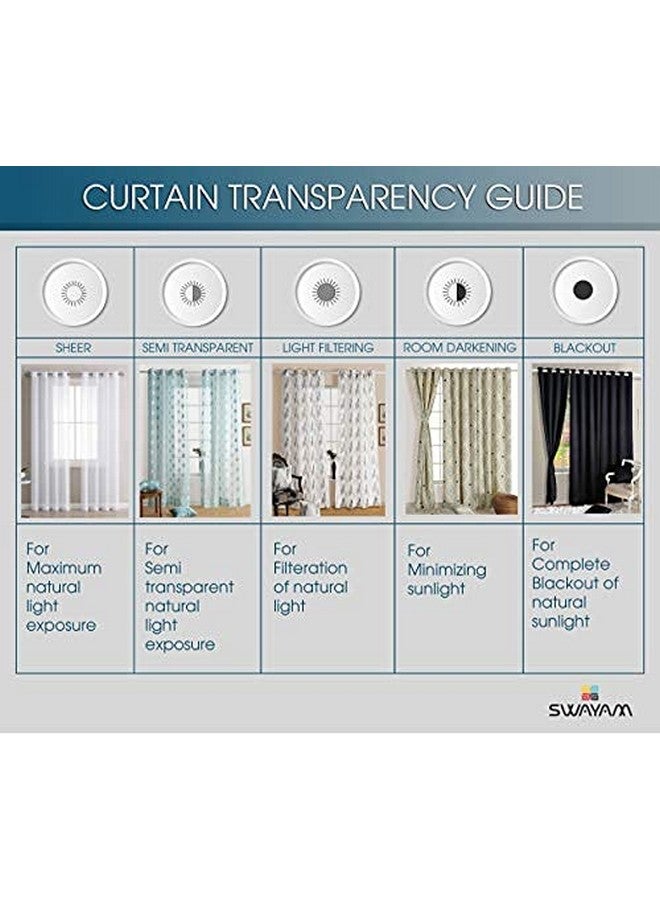 Swayam White 1 Pc Door Curtain 7.5 Ft for Home Decor, Comes with 8 Eyelet Rings - Image 2