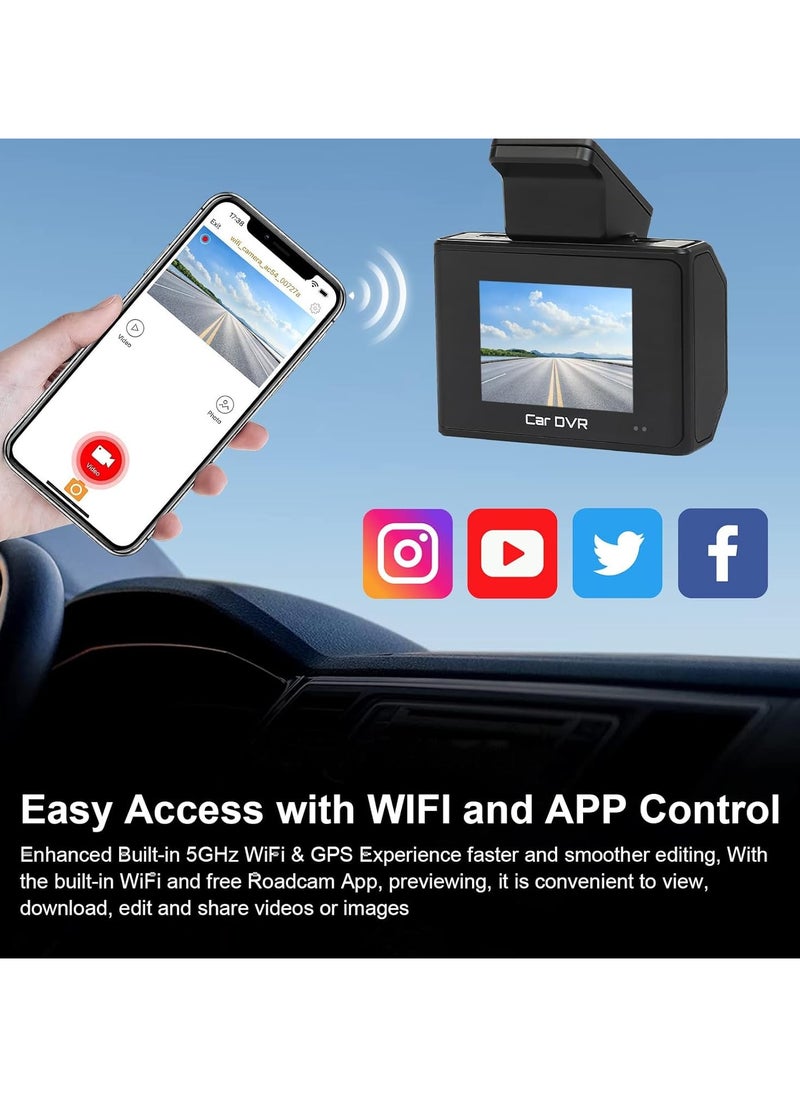 Dash Cam Front And Rear Dual Dash Cam 64gb Sd Card Wide Angle Built In Wifi Dual Dash Camera With Night Vision G Sensor Loop Recording Voice Control 24h Parking Monitor - pzsku/Z0FE0FF047B96F223C004Z/45/_/1716194695/fb5890d4-d472-441e-b073-5f9b954f6c48