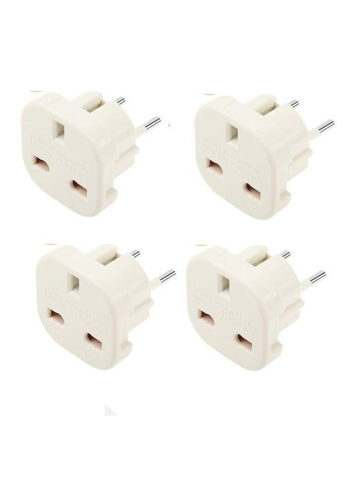 مقبس طاقة سفر عالمي من قابس المملكة المتحدة إلى قابس الاتحاد الأوروبي عدد 4