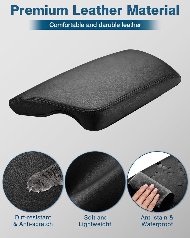 FIILINES Center Console Cover for Dodge Challenger 2015-2023 Center Console Armrest Cover Challenger Interior Accessories Armrest Cover Center Console Pad Anti-Scratch Black - Image 5