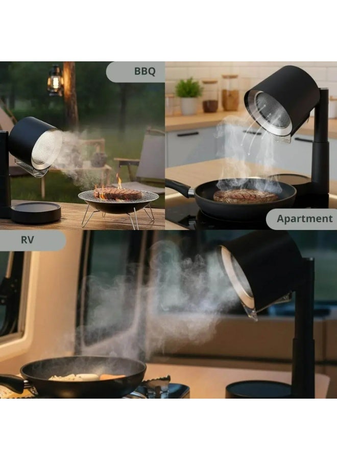 Portable Kitchen Range Hood 20W YG-KH868, Ductless Desktop Smoke Extractor Fan with 3 Speeds, Adjustable Height & Angle, Removable Multi-Layer Filter for Apartments, RVs, Small Kitchens & Indoor Cook - Image 4