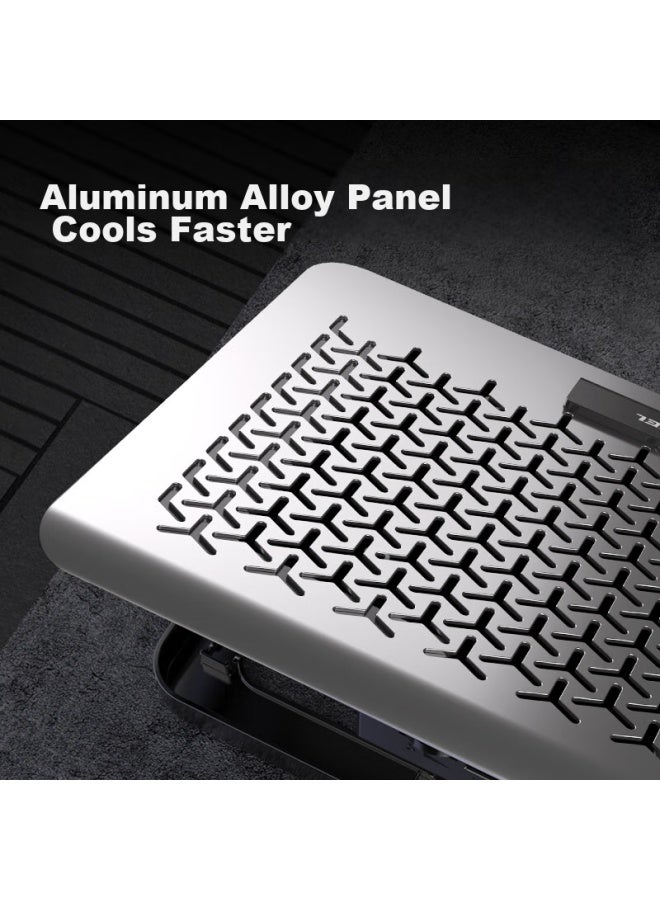 ICE COOREL Kurei Bingzun A10 Laptop Cooling Pad, Aluminum Alloy Computer Desk Stand, Desktop Riser, Adjustable Speed Exhaust Fan Cooling Plate, Suitable For Apple, Lenovo, Huawei - Image 2