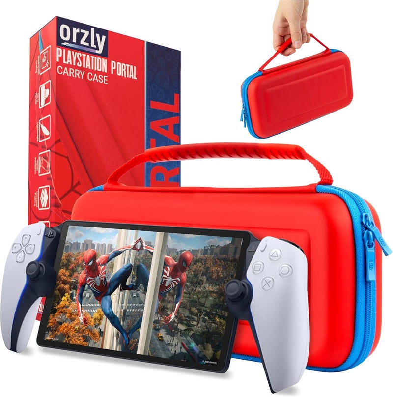 Orzly Carry Case designed for Playstation Portal remote player for PS5 Console holds accessories and offers Travel and Storage Protection for headset charger headset & more - Tanami - Gift box edition - Image 1