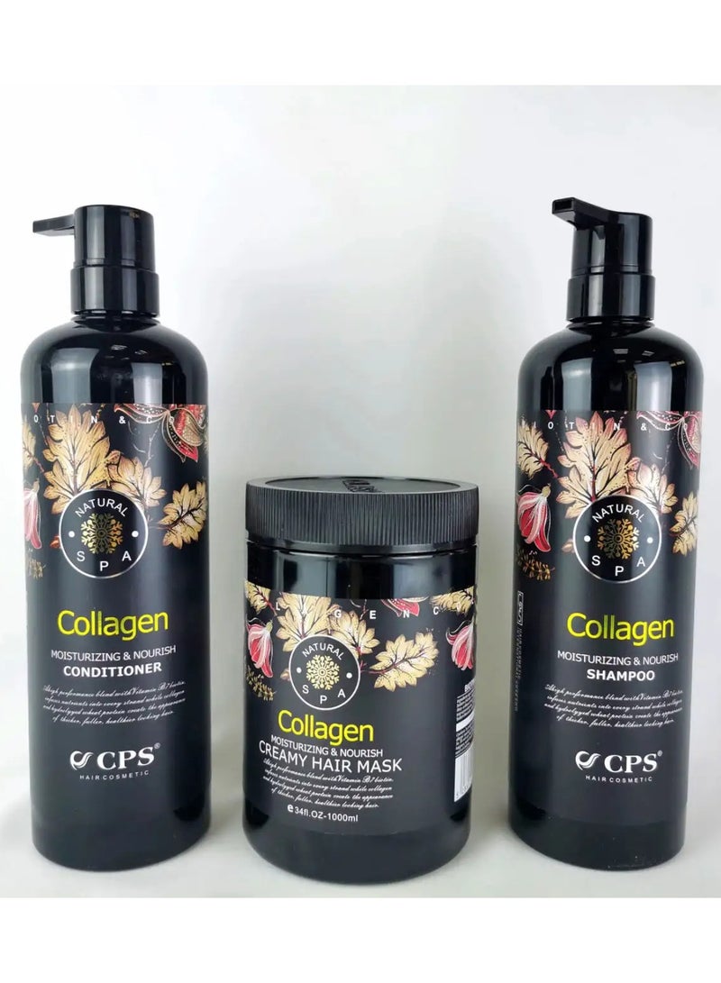 CPS High Quality CPS Collagen Moisturizing Nourishing Shampoo 900ml - Image 3