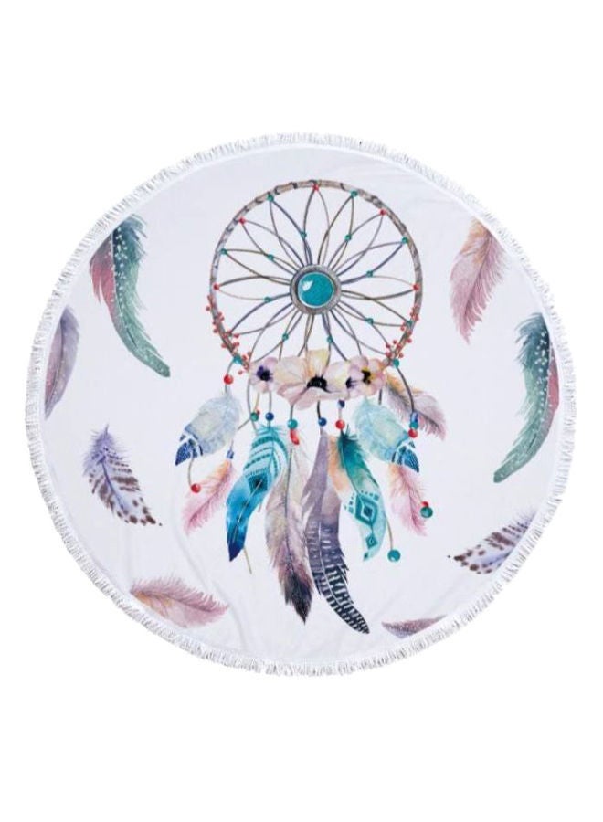 نيبمينينت منشفة شاطئ دائرية بطبعة صائدة الأحلام متعدد الألوان 60بوصة - Image 1