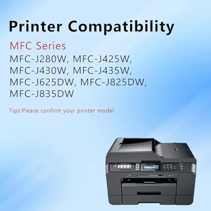 LC71 INK CARTRIDGE SET REPLACEMENT FOR BROTHER LC71 LC75 LC79 XL INK CARTRIDGES MFC-J430W MFC-J280W MFC-J425W MFC-J435W PRINTER (BLACK, CYAN, MAGENTA, YELLOW, 4 PACK) - Image 3