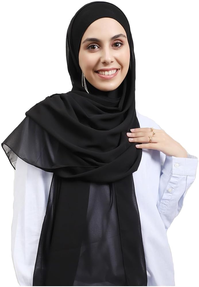 RUEKAN Instant Chiffon Hijab Set 3-in-1 Hijabs Scarf with Built-in Magnets and Undercap Head Wraps with Model Cap - Image 1