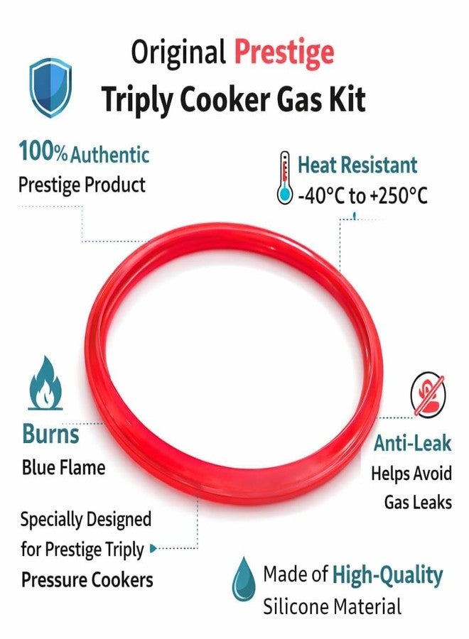 QUICK CLICK GOODS Silicone Gasket for Prestige 5 Litre Triply Svachh Outer Lid Pressure Cooker, Red (ONLY FOR 5LITER TRIPLY STEEL COOKER) - Image 3