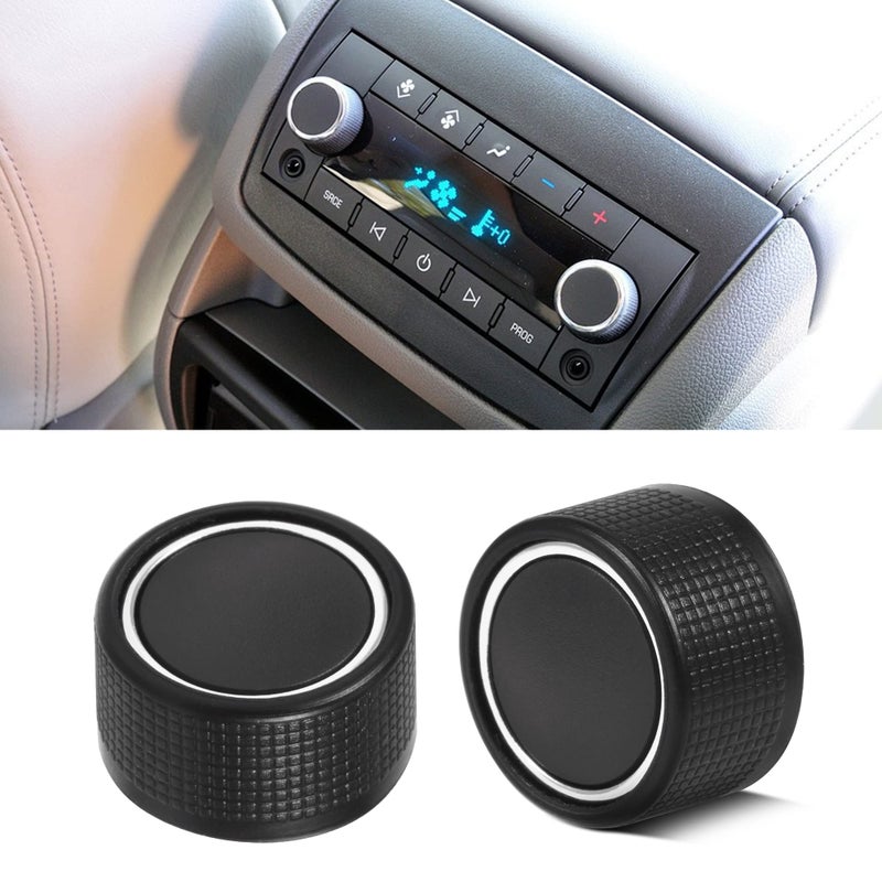 2PC Rear Radio Audio Volume Control Knob Dial Tuner Compatible with 0714 Chevy Silverado GMC Buick Cadillac Acadia Sierra Denali Yukon Replacement GM 22912547