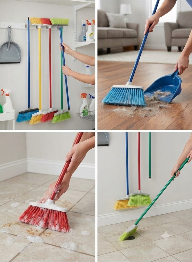 Floormaster Soft Broom With Metal Handle 120 cm Blue - Image 2