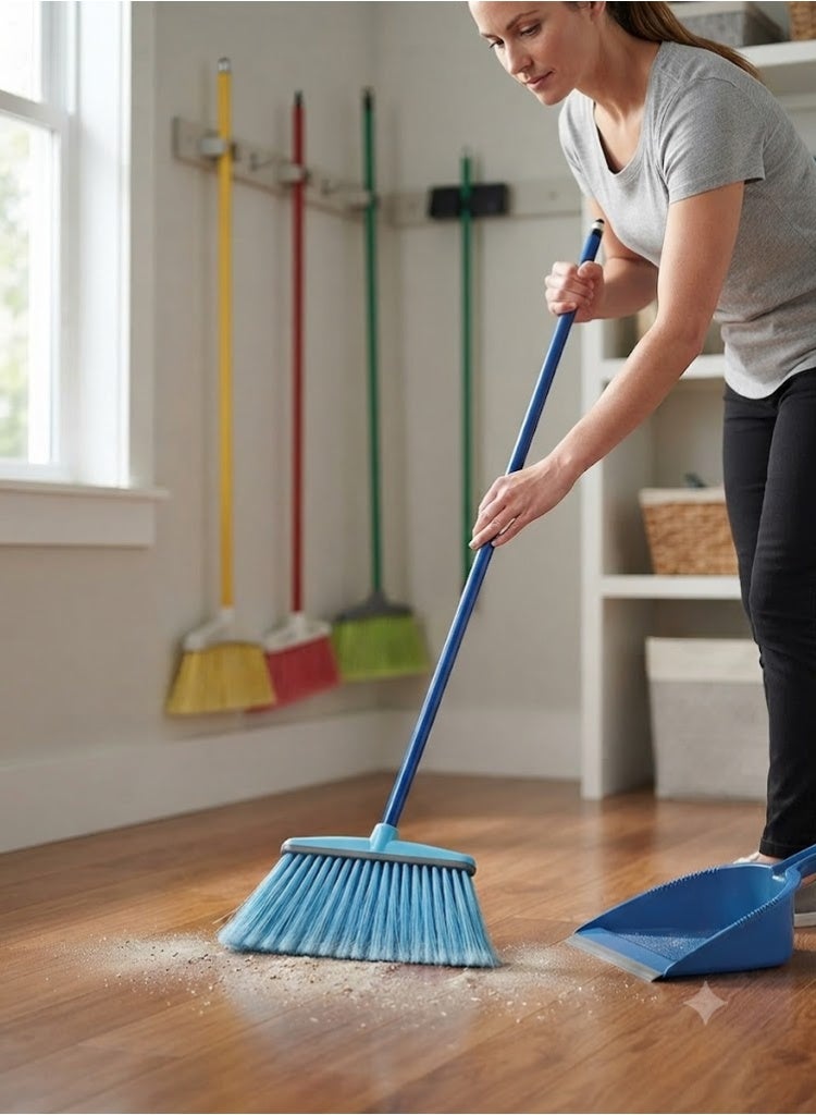 Floormaster Soft Broom With Metal Handle 120 cm Blue - Image 3