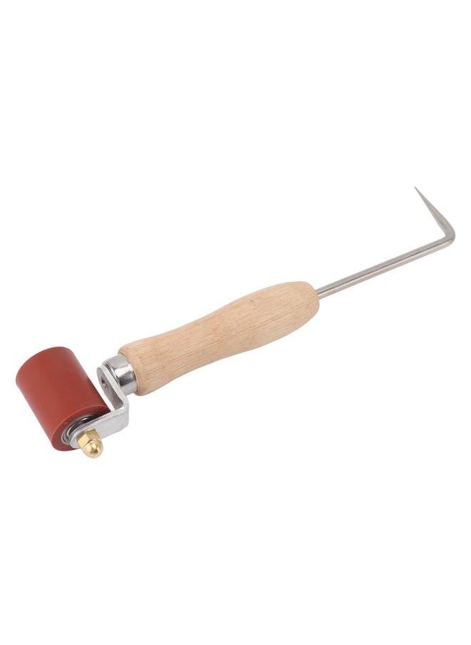 Thoraya - 40mm Seam Roller Multi Functional Labor Saving Heat Resistant Flexible Silicone Seam Roller Tool for Membrane Sheet Welding Seam Tester Probe + Red Silicone Press Wheel - Image 1