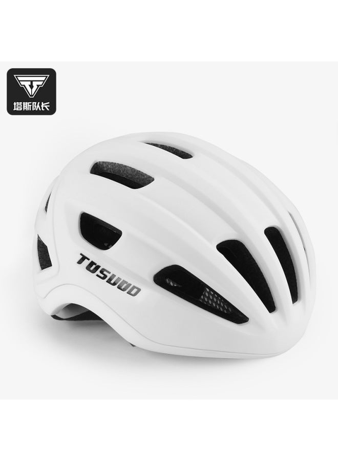 Pure White Captain Tas Bicycle Outdoor Cycling Helmet Women's All-in-one Breathable Mountain Road Bike Safety Helmet Cycling Equipment