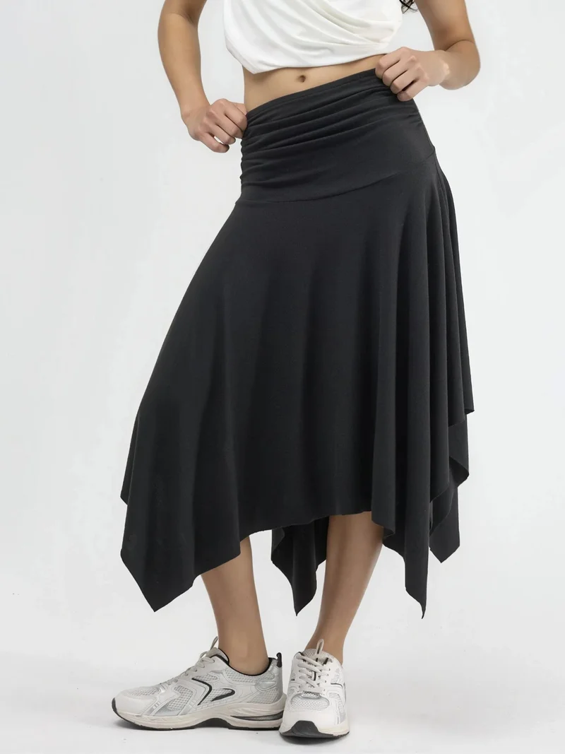 بوسيم BUSEM Soft Touch Asymmetrical Midi Skirt
