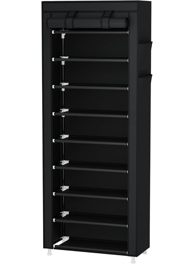 Generic 7-Tier Metal Shoe Rack with Dustproof Fabric Cover, Space-Saving Design for Shoe Storage, Easy to Assemble, Ideal for Home or Entryway  - Image 1