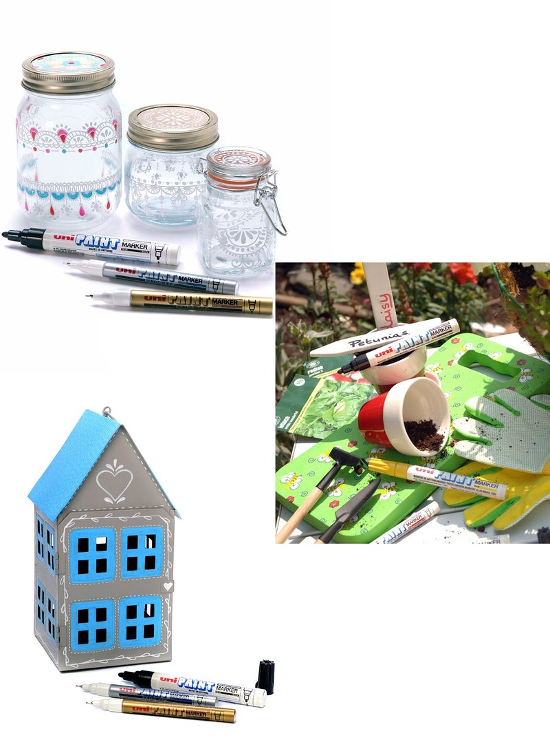 Uniball 1-Piece Fine Round Tip Paint Marker Black Ink - Image 4