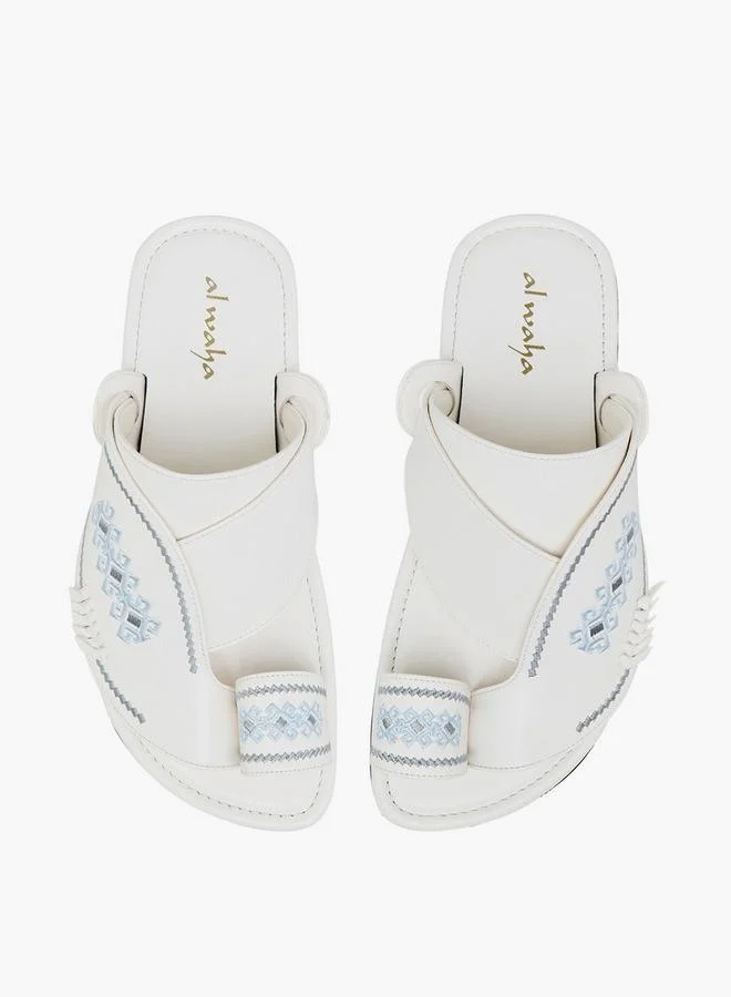 Al Waha Men Embroidered Arabic Sandals