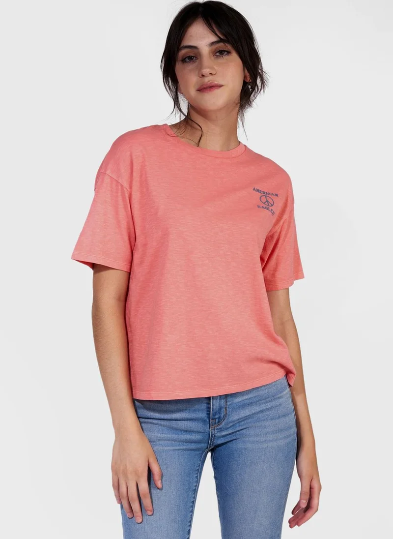 American Eagle Crew Neck Logo T-Shirt