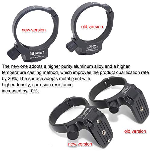 iShoot CNC Machined Diameter 68mm Tripod Mount Ring Lens Collar for Canon EF 100mm f/2.8L Macro IS USM Lens, Built-in 55mm Quick Release Plate Compatible with Tripod Ball Head of Arca-Swiss SUNWAYFOTO - Image 4
