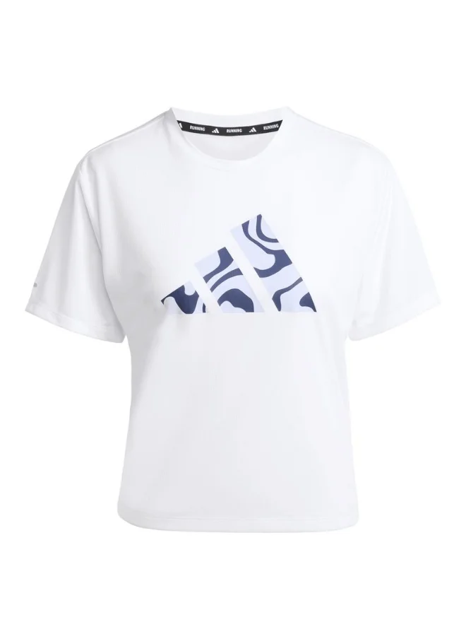 Adidas adidas RUN IT BL TEE W White Running T-SHIRTS for Women - XS