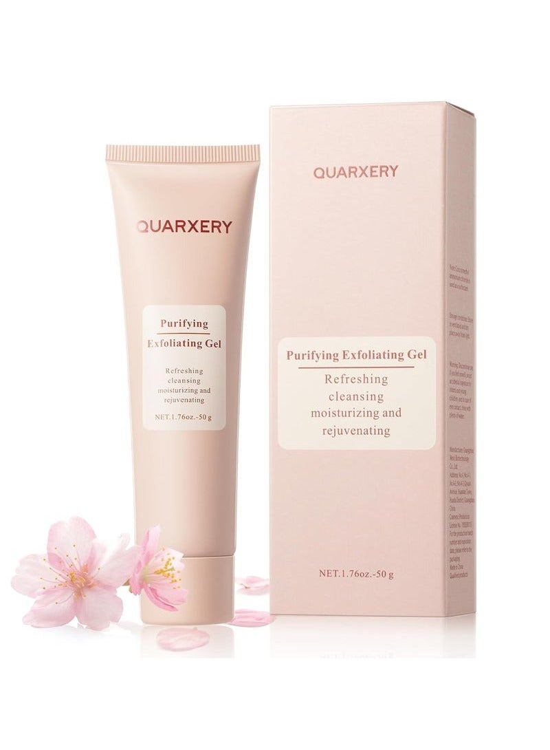 QUARXERY Purifying Exfoliating Gel: Facial Exfoliator Cleanser - Face Wash for All Skin Types  - Image 1