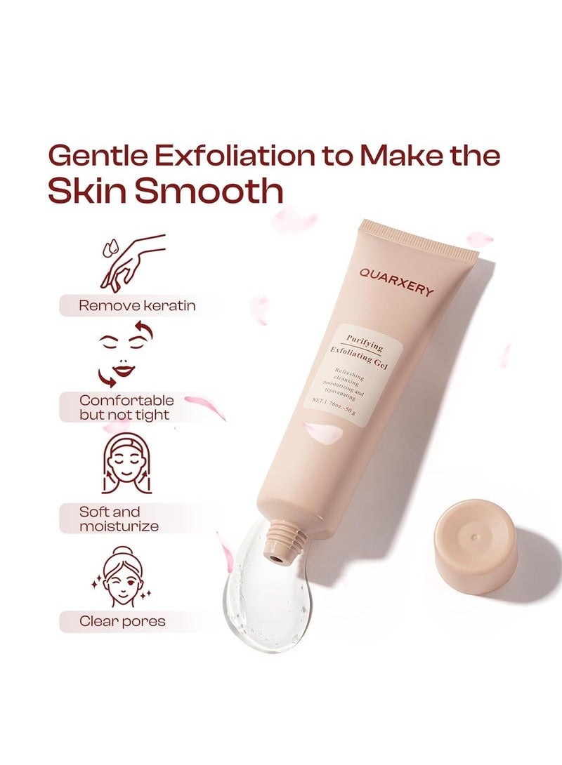 QUARXERY Purifying Exfoliating Gel: Facial Exfoliator Cleanser - Face Wash for All Skin Types  - Image 2