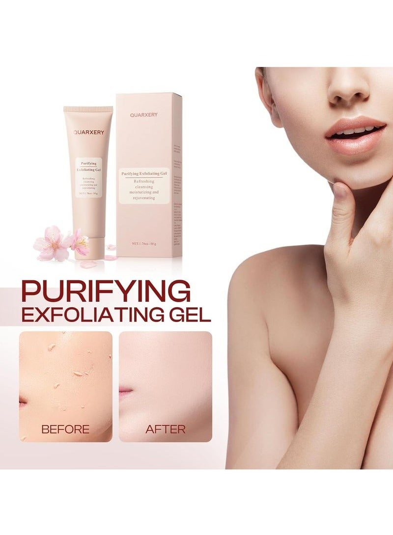QUARXERY Purifying Exfoliating Gel: Facial Exfoliator Cleanser - Face Wash for All Skin Types  - Image 4