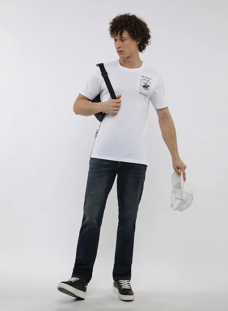 BEVERLY HILLS POLO CLUB  Graphic Crew Neck T-Shirt for Men | Best Price UAE