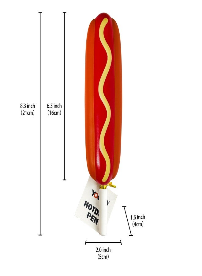 YOBRO Hotdog Writing Pen-Bouncy PU Novelty Writing Pen, Fun Food-Shaped Office & School Supplies, Cute Gag Gift for Friends,Back to School - Image 2