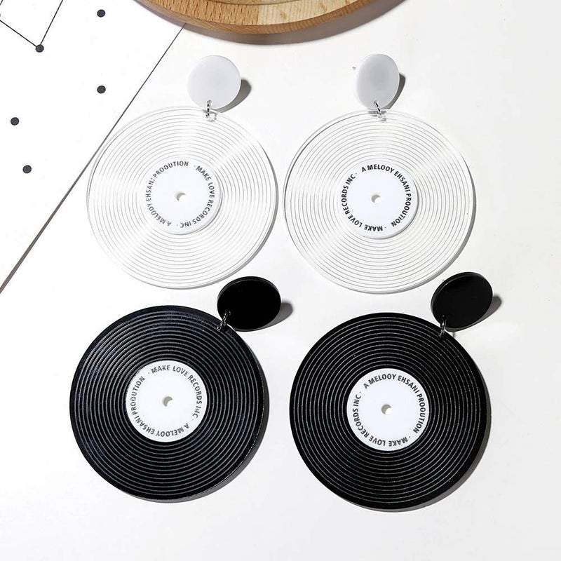 MIAIULIA Vinyl Record Earrings 1950's/80's Retro Music Earrings DJ Earrings Jewelry (Vinyl Record Large) - Image 3